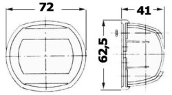 Kompakt 12 AISI 316 / hvid sløjfe navigation lys